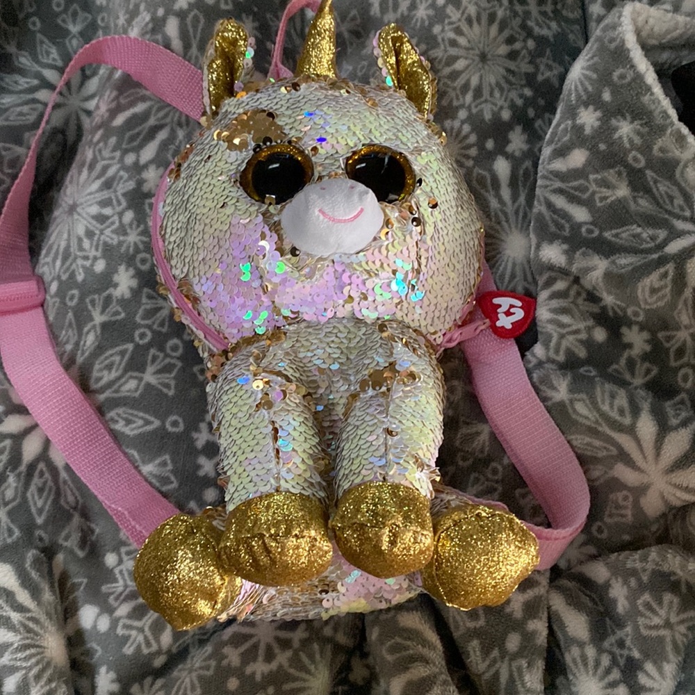 Sequined TY Beanie Boo backpack